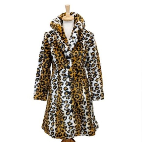 NWT Sourpuss Harlow Leopard Fur Coat - Picture 2 of 8